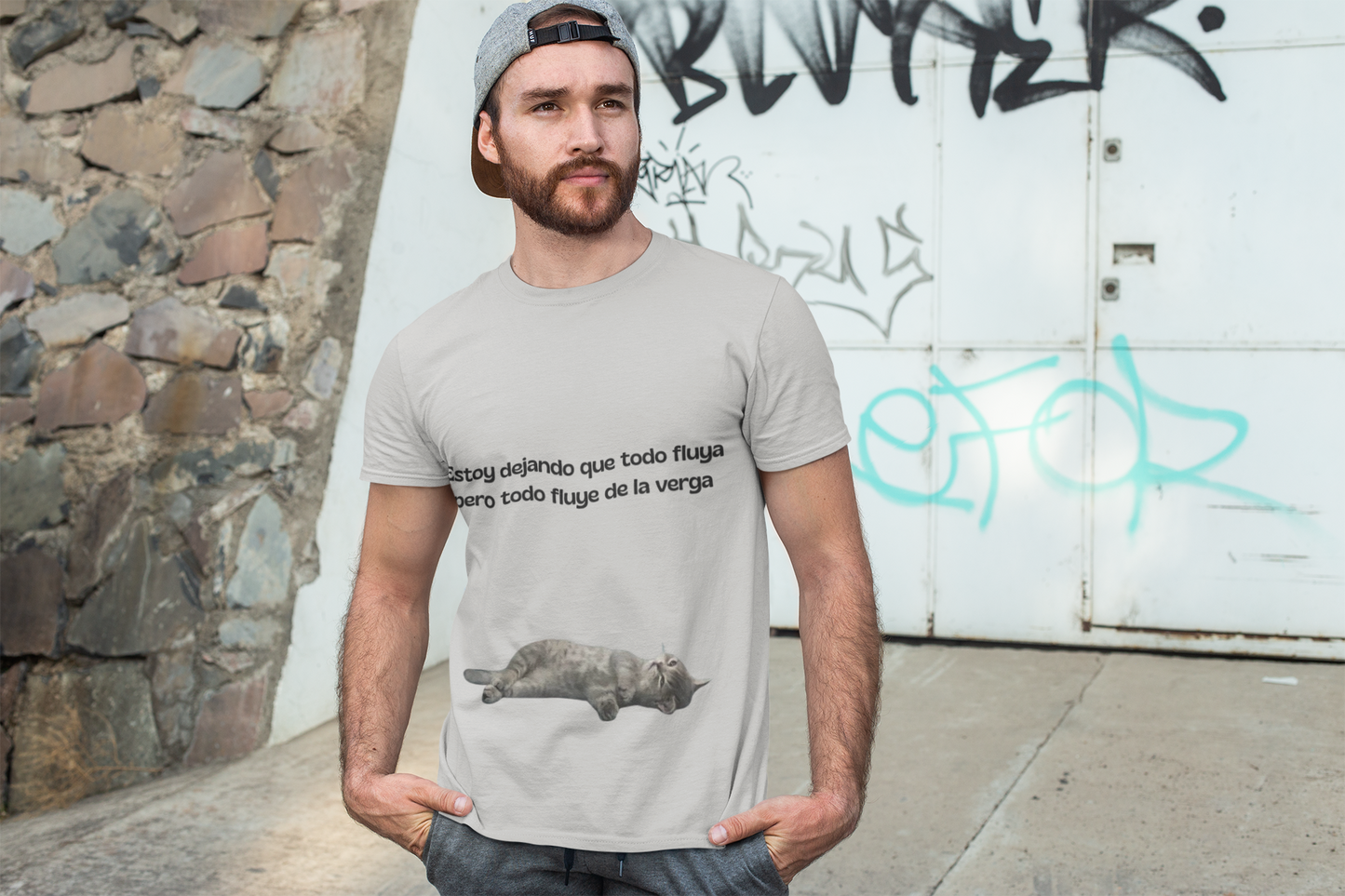 camiseta manga corta unisex dejando que todo fluya