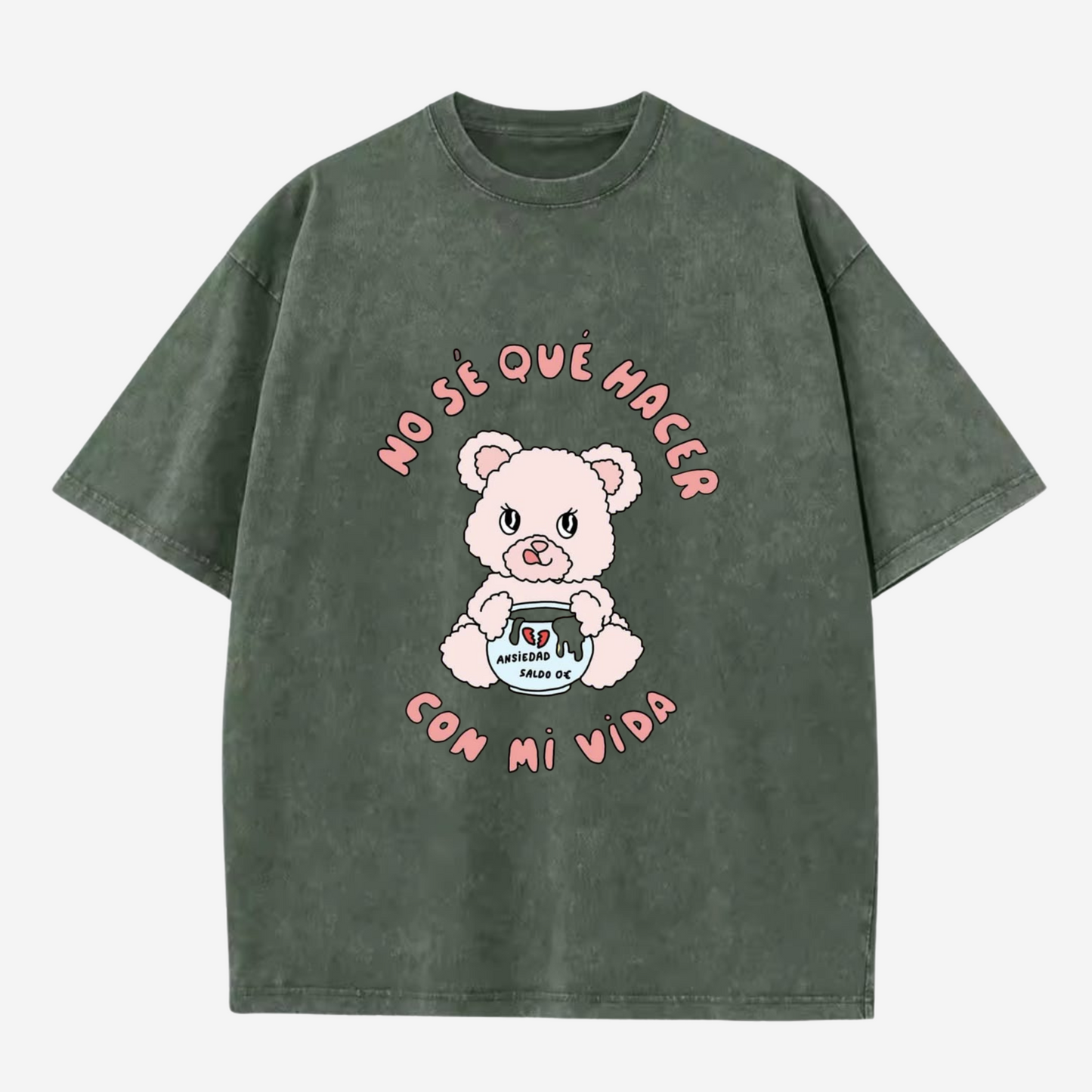camiseta Unisex No se que hacer 230G color wash.