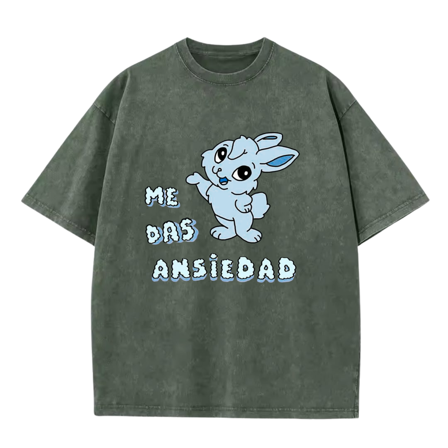 camiseta ansiedad 230G color wash.