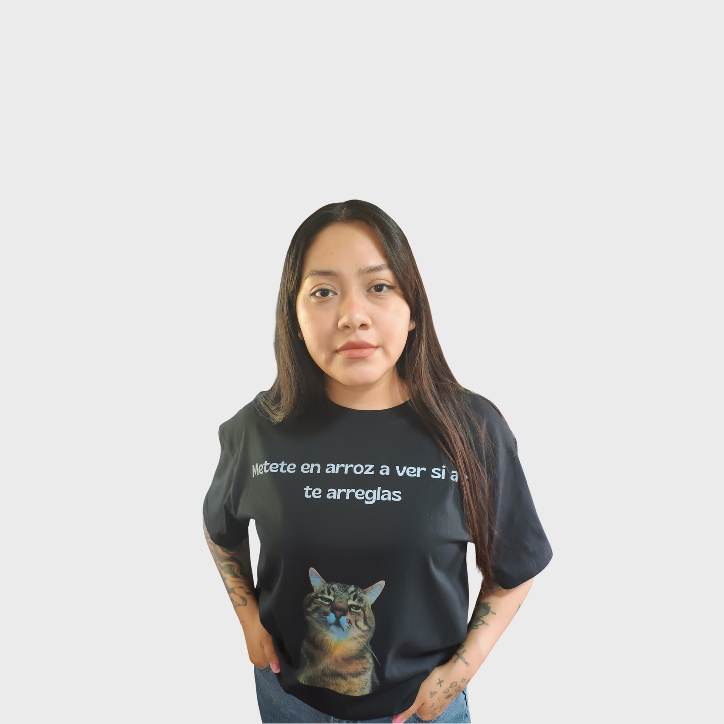 Camiseta unisex arroz color negro 200G