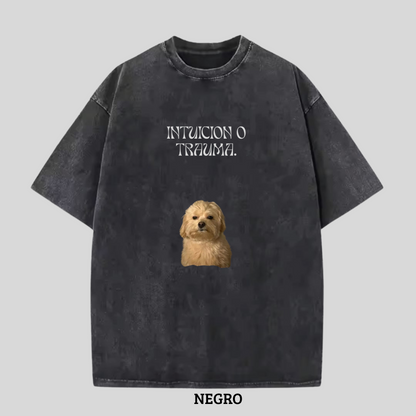 Camiseta INTUICION Unisex 200 G wash color.