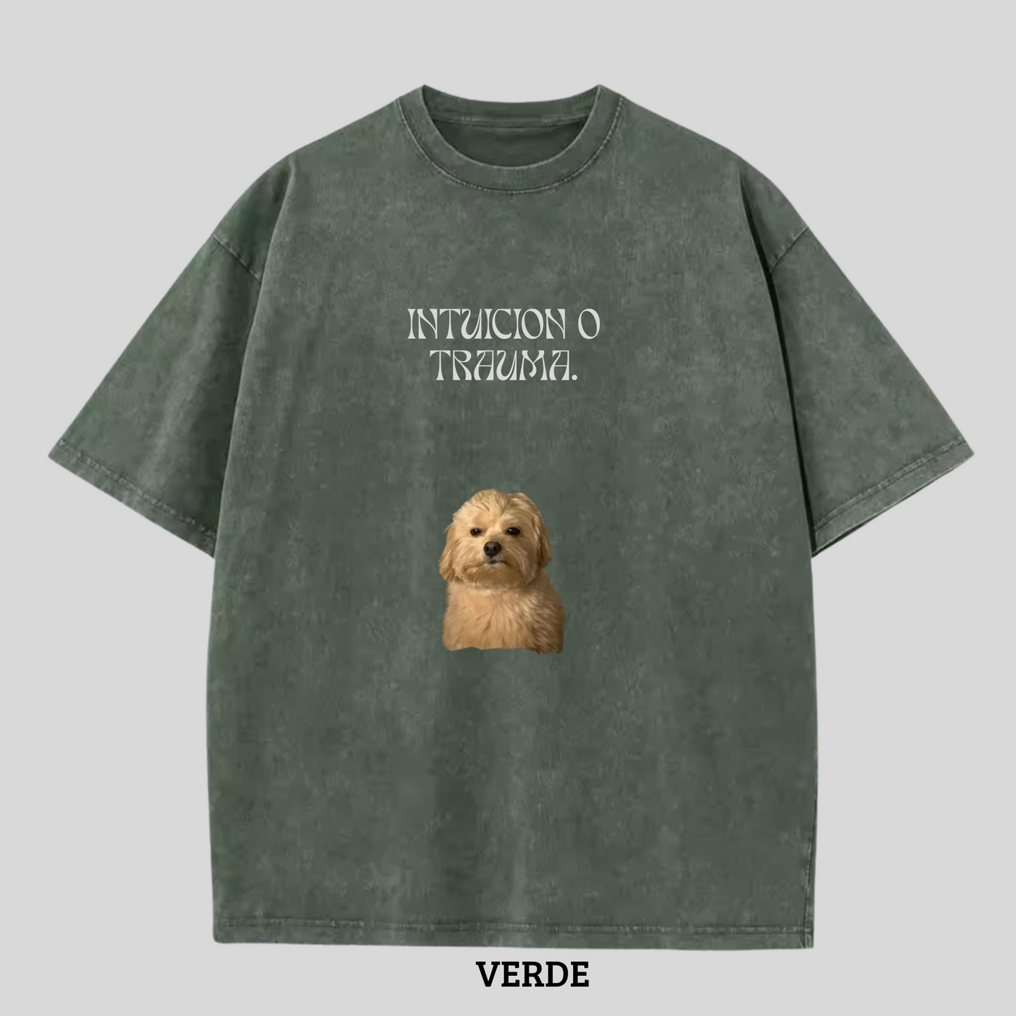 Camiseta INTUICION Unisex 200 G wash color.