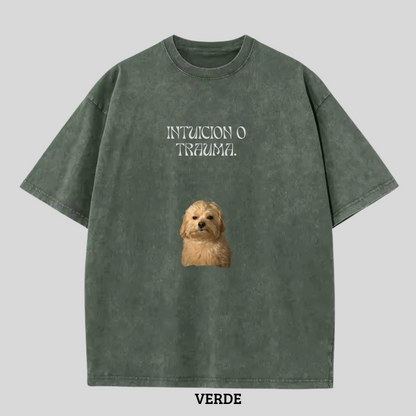 Camiseta INTUICION Unisex 200 G wash color.