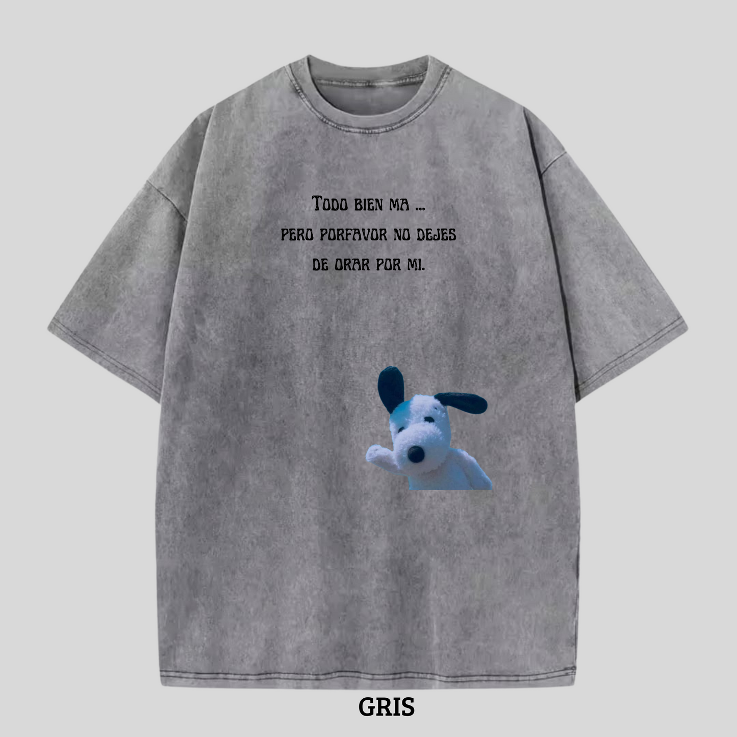 Camiseta Todo Bien Unisex 230G wash color.