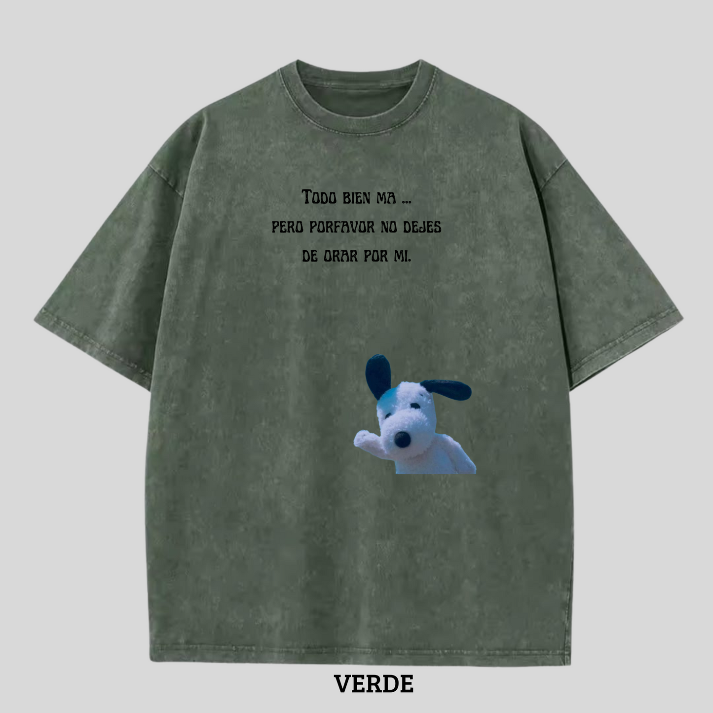 Camiseta Todo Bien Unisex 230G wash color.