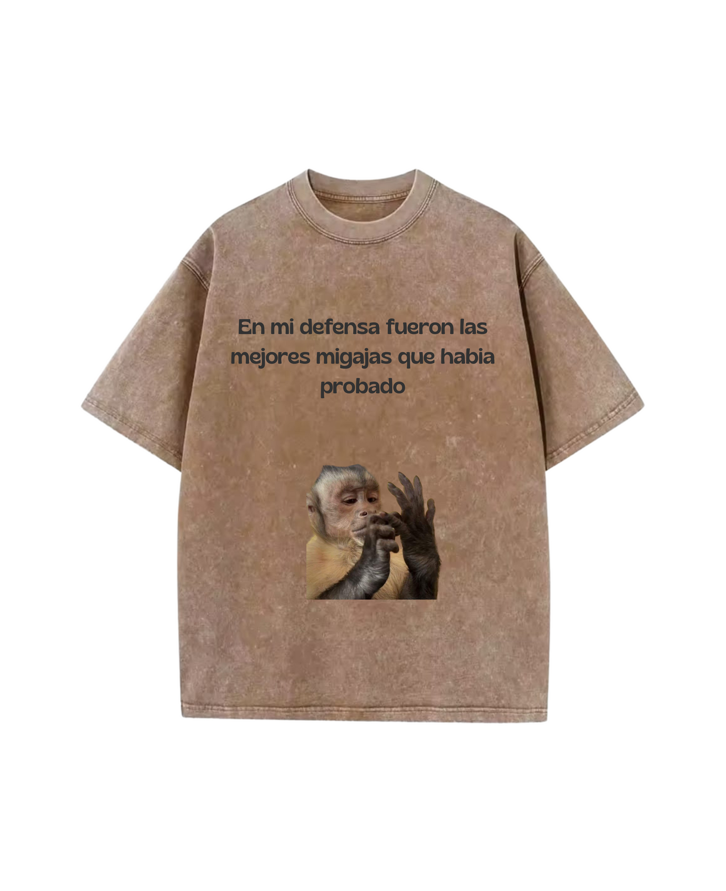 Camiseta Migajas unisex 230G wash color.