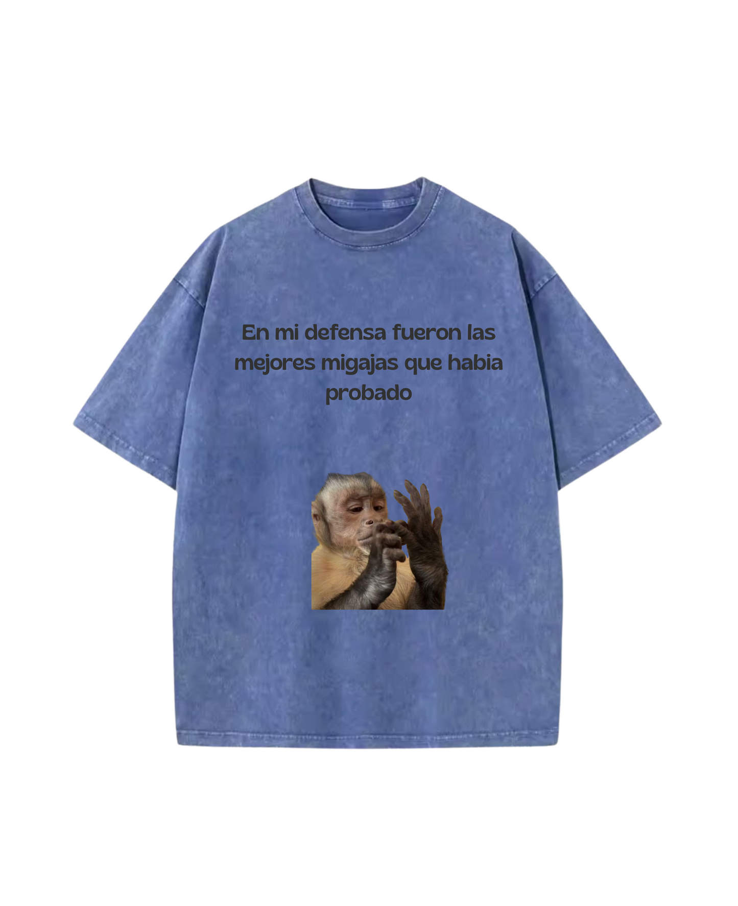 Camiseta Migajas unisex 230G wash color.