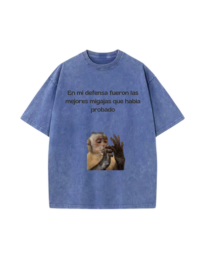 Camiseta Migajas unisex 230G wash color.