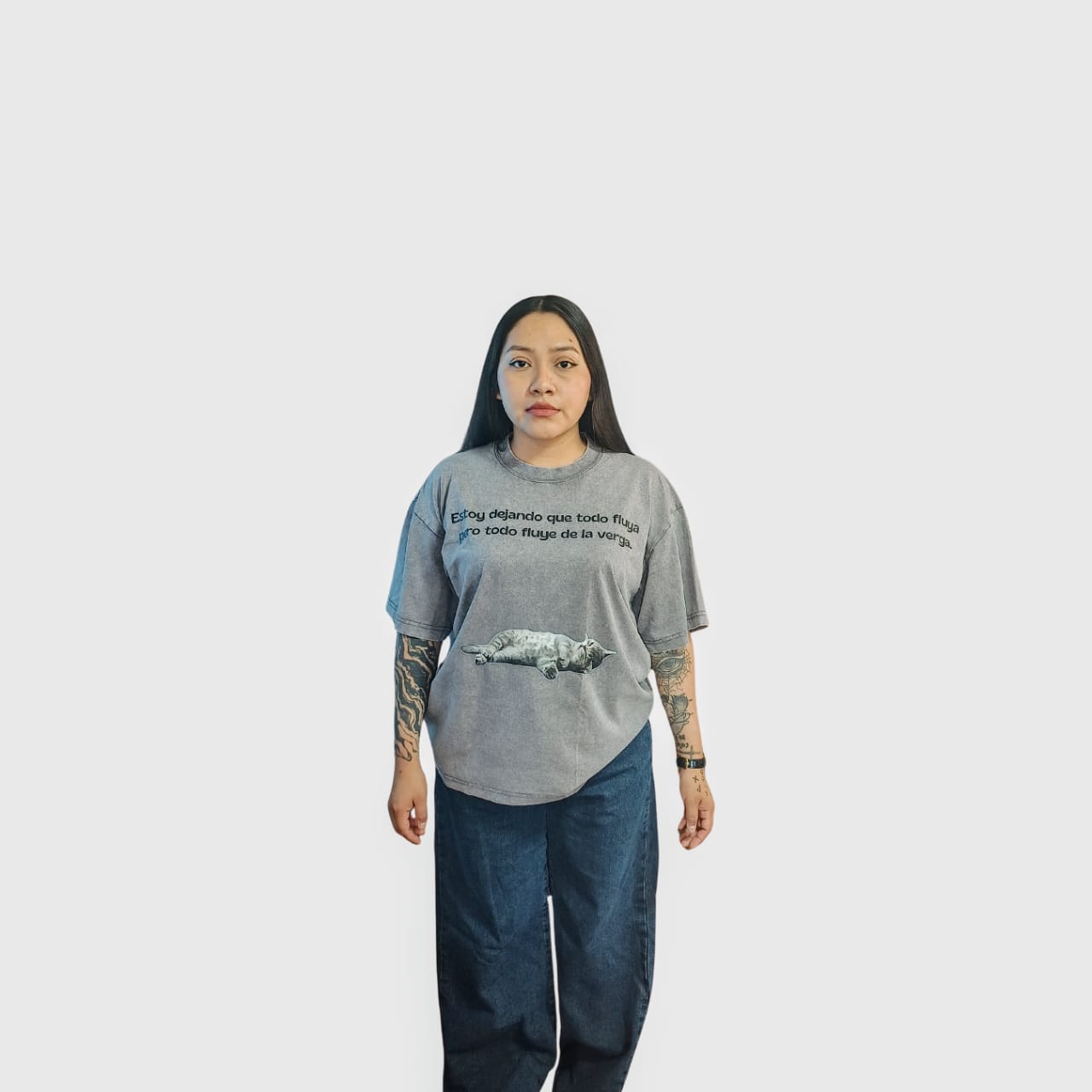camiseta todo fluye unisex 200G wash color