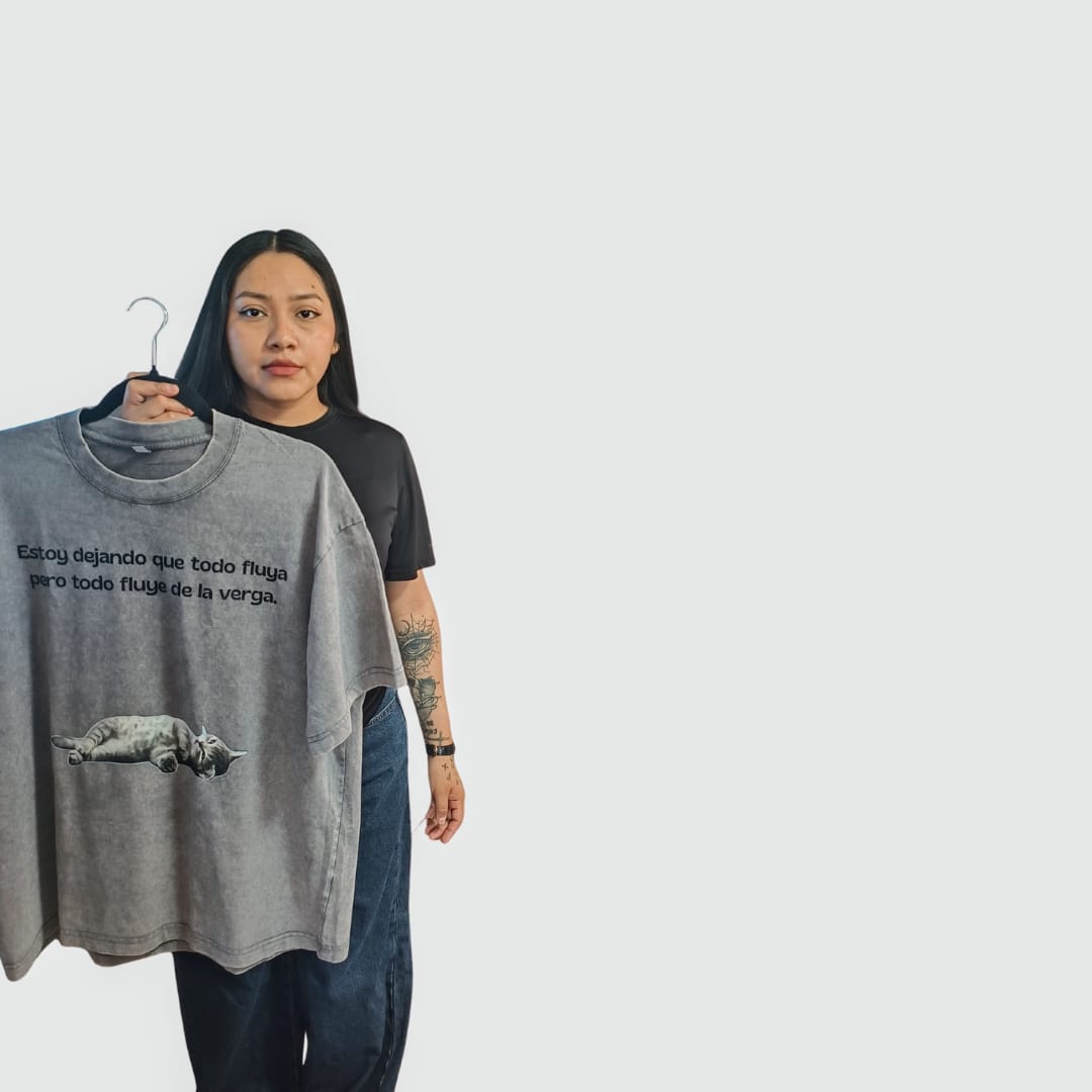 camiseta todo fluye unisex 200G wash color