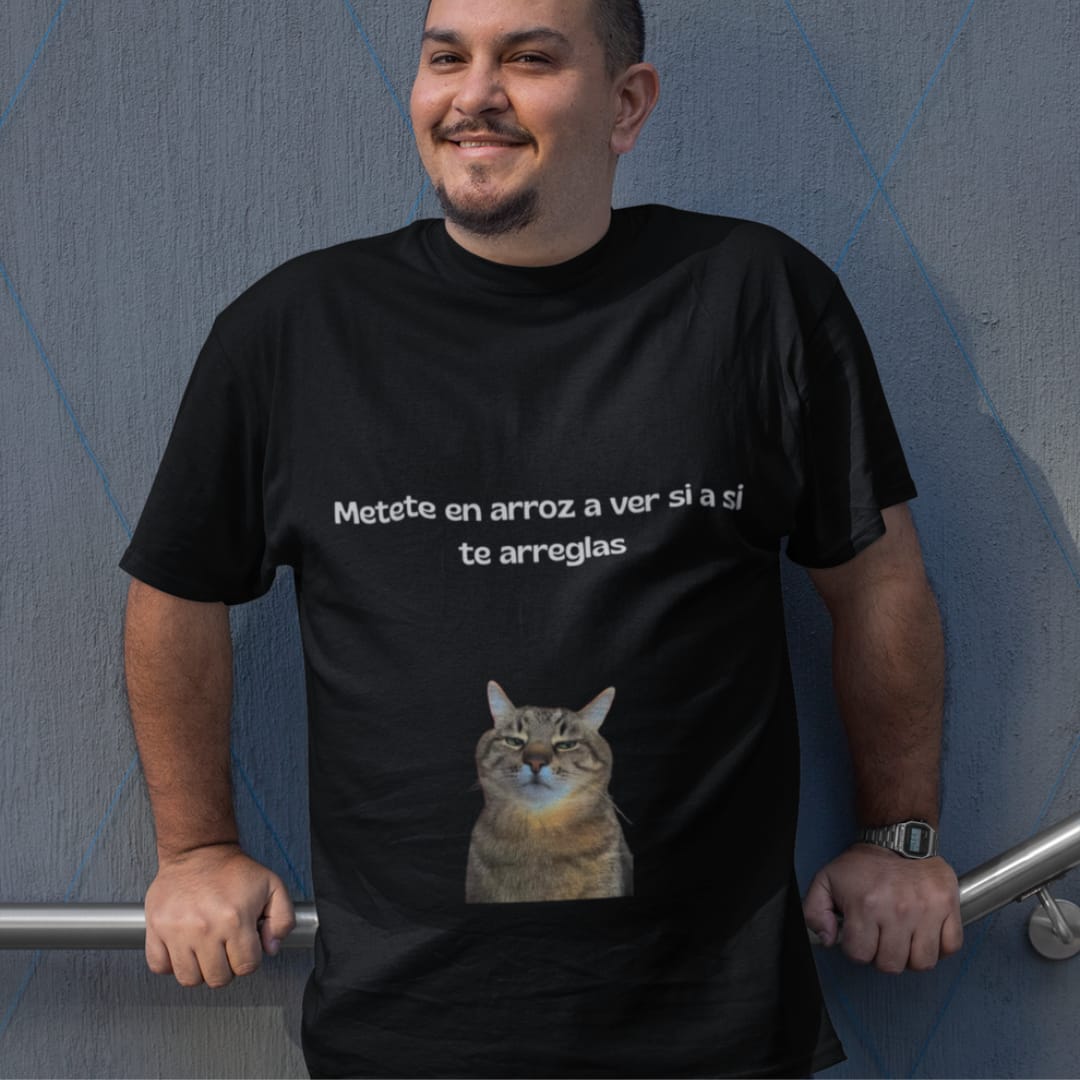 Camiseta unisex arroz color negro 200G