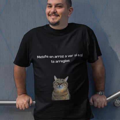 Camiseta unisex arroz color negro 200G