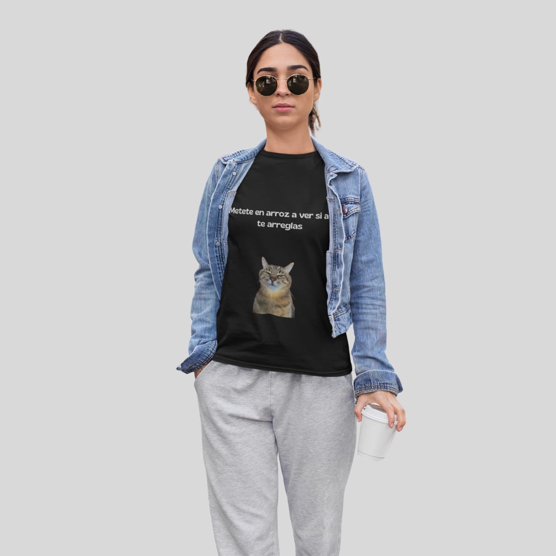 Camiseta unisex arroz color negro 200G